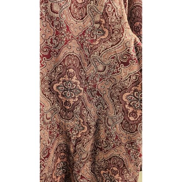 NWOT Sz 30/32 Faux Corduroy Paislwy print blouse - Picture 4 of 5